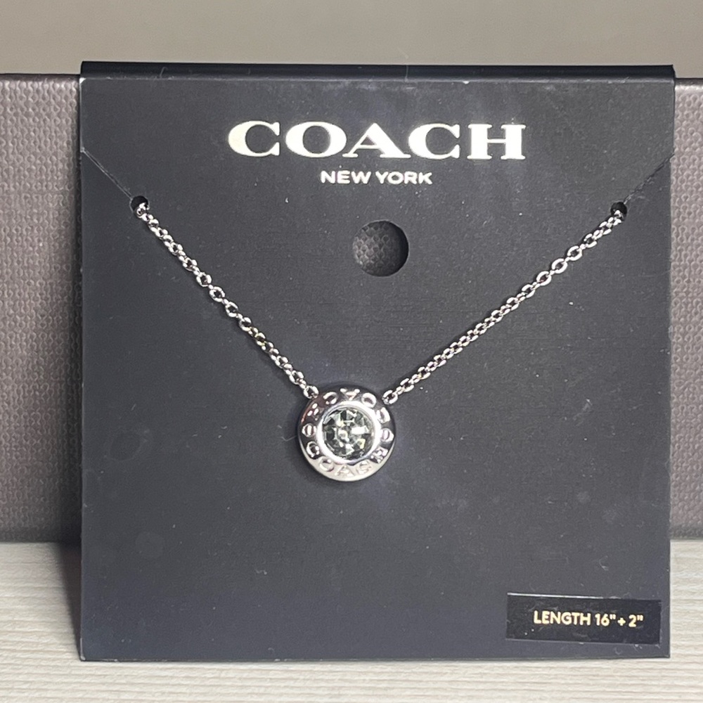 Coach Silver Pendant Necklace